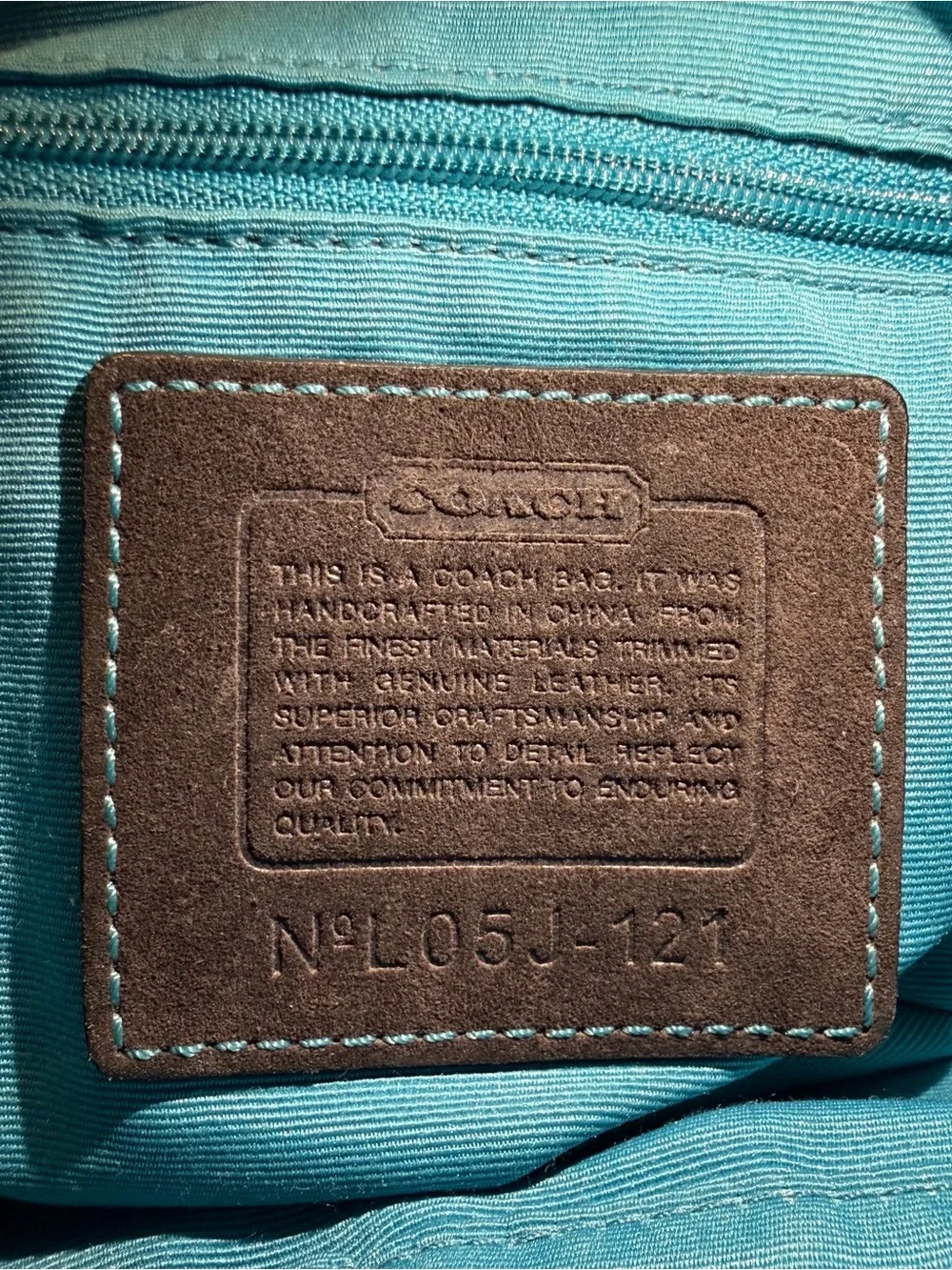 Coach Black Crossbody Bag with Blue Accent Tags